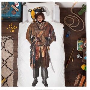 SNURK Pirate Bedding Twin Duvet Cover + Pillow Case